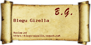 Blegu Gizella névjegykártya